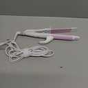 Dual-Voltage Curling Iron: Smart Voltage 1 1/2 inch Ceramic Barrel for Long Hair Traveler - European Travel Curling Iron with Clamp Purple