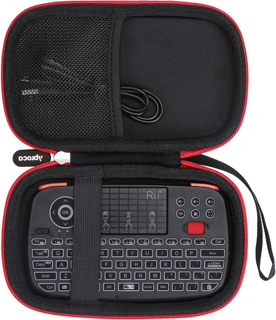 Aproca Case Compatible with (Upgrade) Rii i4 Mini Bluetooth Keyboard, Storage Portable Bag for Accessories (Case Only)