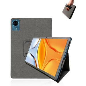 Case for Urao 140L Tablet 14 inch Android 15 Tablets,UYRUREL Leather Slim Folding Stand Cover with Hand Strap Magnet for Men Women Full Protection,Gray.