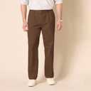 Amazon Essentials Men's Classic-Fit Wrinkle-Resistant Pleated Chino Pant (Available in Big & Tall) (Brown)