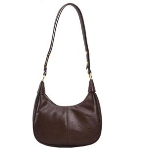 JYG Small Hobo Bags for Women Retro Crescent Shoulder Purse Fall Soft Crossbody Handbag 2025 (Coffee)