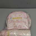 168Pcs Pink Happy Birthday Party Decorations Pink Rose Gold Plates Cups and Napkins Tableware Sets Glitter Decorations for Girls Women Birthday Wedding Anniversary Party Supplies Serves 24