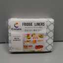 Cooyes Non Slip Refrigerator Liners, 2-in-1 Fridge Mats and Fresh-Keeping Shelf Liners, Absorbs Excess Moisture, BPA-Free, Multiple Sizes for Glass Shelves Kitchen Cabinets Drawers, 6 Pack, 12" × 24"