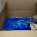 Lightning Snow Sleds 35" Long, 2 Pack Plastic Toboggan Sand Sleds with 2 Handles and a Pull Rope, Winter Snow Fun for Men Women