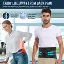 Fit Geno Back Brace for Lower Back Pain Relief - Lumbar Support for Men & Women, Supportive Breathable and Adjustable Weight Lifting Belt for Herniated Discs, Heavy Lifting - L/XL