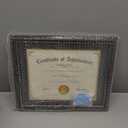 ELSKER&HOME 8.5x11 Diploma Frame with Mat Display Reddish/Mahogany Wood Frame.Made for Certificates&Document 8.5 x 11 Inch Frame with Mat or 11x14 without Mat (Double Mat, Black with Golden Rim)