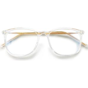 VISOONE Anti Slip TR90 Blue Light Blocking Glasses Size M Eyewear Frame with Anti Glare Eye Protection for Women GaeL (Clear)