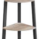 VASAGLE Corner Shelf Stand, 4-Tier Corner Bookshelf, Industrial Ladder Shelf, Plant Stand for Living Room, Office, Kitchen, Greige and Black ULLS034M01