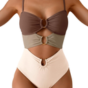 Eomenie One Piece Swimsuit for Women Ring Linked Monokini Sexy Bathing Suit Cutout Swim Suit, Size Small