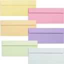 Business Envelopes, 120-Pack #10 Envelopes, 4 1/8 x 9 1/2 Inches, 6 Pastel Colors