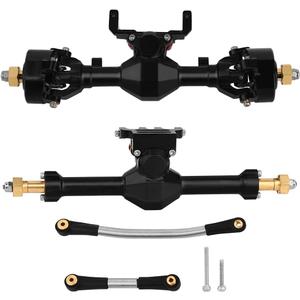 Diamond Shape SCX24 Aluminum Axle Upgrades for Axial SCX24 Deadbolt C10 JLU Gladiator Bronco 1/24 RC Crawler (Black)