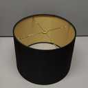 Royal Designs, Inc. HB-610-12BLK/GL Shallow Drum Hardback Lamp Shade, 11 x 12 x 8.5, Black with Gold