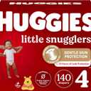 Baby Diapers Size 4 (22-37 lbs), 140ct, Huggies Little Snugglers