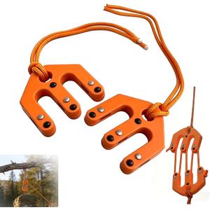 Hoist Block and Tackle System, Ultralight Nylon Pulley, Portable Game Lifting Tool for Solo Backcountry Hunting, Deer and Outdoor Equipment