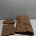 JIYUAN 100% Washed Cotton Duvet Cover Set 3 Pieces Queen, 1 Duvet Cover 90x90 Inches(Comforter Not Included) and 2 Pillowcases,Linen Feel Bedding Set Comfy and Breathable,Chocolate Brown