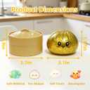 3.2" Glitter Dumpling Squishy Toy Set, Gel-Filled Squishy Toys with BeadsBig Sparkling Stress Relief Sensory, Cute Slow-Rise Desk Decor for Kids & Adults, Gift Collection.