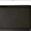 All-Weather Indoor/Outdoor Mat for Boots - Weather-Resistant Hard Plastic Shoe and Boot Tray with Raised Edge by Stalwart (Black, MEDIUM)