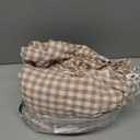 Nayoroom Gingham Duvet Cover Queen Size 100% Washed Cotton Brown Tan Plaid Checkered Comforter Cover 3 Pcs Soft Breathable Grid Farmhouse Dorm Bedding Set for All Seasons