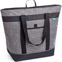 Jumbo Insulated Cooler Bag (Charcoal) with HD Thermal Insulation - Premium, Collapsible Soft Cooler Makes a Perfect Insulated Grocery Bag, Food Delivery Bag, Travel Bag, Beach or Picnic Bags
