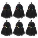 Afro Kinkys Hair 12 Inch 6 Packs Pre Stretched AfroKinkys Twist Hair Afro Braiding Hair Kinkys Twist Crochet Braids Synthetic Hair Extensions For Women (12 Inch (Pack of 6), #1B)