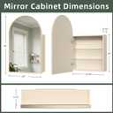 Arched Bathroom Medicine Cabinet Mirror Storage,NAT 24x36