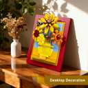 Sunflowers Building Blocks Set, Sunflower Botanical Wall Art Building Toy for Home Office Decor, Christmas Birthday Presents for Lover Women 14+ Girls Boys Adults 454PCS