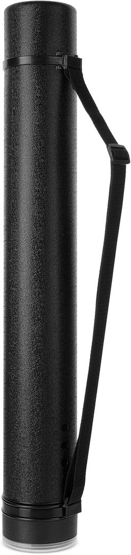 Mr. Pen- Poster Tube, 25" to 40", Extendable Poster Tube with Strap, Poster Carrying Case, Telescoping Tube, Art & Poster Transport Tubes, Poster Tubes for Storage, Poster Holder Tube, Blueprint Tube (1 Pack, Black)