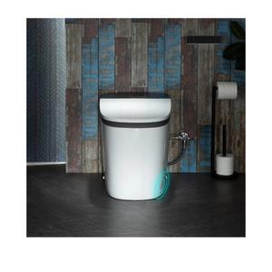 WOODBRIDGE B0990S One Piece Elongated Smart Toilet Bidet with Auto Open & Close, Auto Flush, Foot Sensor Flush, LED Temperature Display, Heated Seat and Integrated Multi Function Remote Control, White