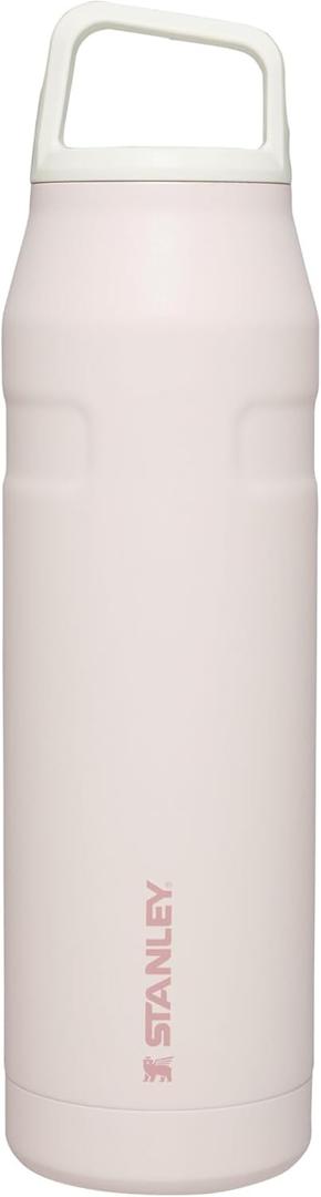 Stanley IceFlow Cap and Carry Water Bottle | Wide Mouth Twist Lid | Lightweight & Leakproof for Travel & Sports | Insulated Stainless Steel | BPA-Free (Rose Quartz Glimmer)
