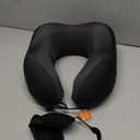 Travel Pillow 100% Pure Memory Foam Neck Pillow, Breathable & Machine Washable Cover, Neck Support Pillow with 3D Contoured Eye Mask, Earplugs & Portable Bag for Airplane Travel (Black)