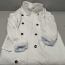 Girls Coat Double Breasted Notched Collar Wool Blend Long Trench Coat Winter Warm Peacoat Dress Coat with Pockets. Size 160