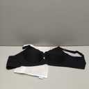 LUCKMEEY Bras for Women No Underwire Wave Push Up Wireless Bra Seamless Bras Full Coverage Bralettes Lift Everyday Bras (Large, Truffle Black)