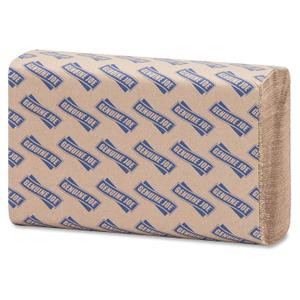 Genuine Joe Multifold Paper Hand Towels, 1-Ply Kraft, 9.25" x 9.4", 100% Recycled, 250 Count Per Pack (16 Pack, 4, 000 Total Sheets) - Commercial Washroom & Restroom Supplies