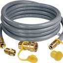 DOZYANT 12 Feet 1/2" ID Natural Gas Hose, Low Pressure LPG Hose with Quick Connect, for Weber, Char-broil, Pizza Oven, Patio Heater and More 12 Foot