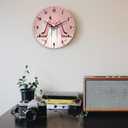 SPUNKER Clock for Bedroom,Pink High Heel Shoes Wall Clocks,Butterfly Battery Operated Wall Clock Silent Non-Ticking Decorative for Home Kitchen Bathroom Living Room Bedroom Office 10 Inch