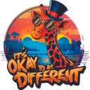 It's Okay to be Different Quote Sunset View Cute Cool Giraffe Wall Decal Wall Dcor Vinyl Sticker Size: 28 x 28