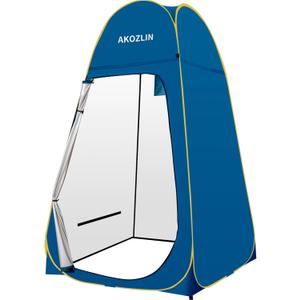 AKOZLIN Portable Pop Up Shower Tent Instant Privacy Dressing Changing Tent Outdoor Shower Room Camp Toilet Tent (Blue-Yellow)