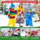 Solar Christmas Trees Decorations, 2 Pack Solar Powered Xmas Tree Lights, Pathway Lights with Multi-Color Lights Waterproof for Outside Garden Yard Lawn House Front Porch Door(White)