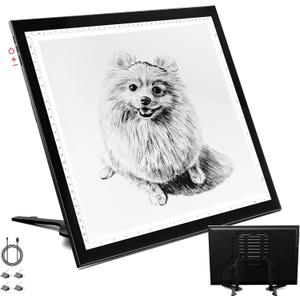 Diamond Painting Light Pad A3, 16.612.6 inchs Diamond Painting Light Board Built-in Stand. Side Buttons 9 Levels Dimming Light Table for Diamond Art Supplies