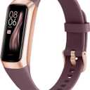 Fitness Tracker with Step Counter/Calories/Stopwatch, Activity Tracker, Health Tracker with Heart Rate Monitor, Sleep Tracker,1.10''AMOLED Touch Color Screen, Pedometer Watch for Women Men (Bordeaux)