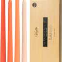 Viyffo Taper Candles 10 Inch Orange Set of 4 Unscented, Dripless, Smokeless Long Tall Tapered Candlesticks Wedding Home Decor Dinner Natural Color Series