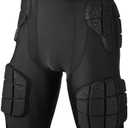 Surlim 5-Pad Football Compression Girdle/Shorts, Football Padded Shorts, Football Girdle Hip and Thigh Protector, Large