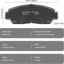 Premium Ceramic Disc Brake Pad Set - Compatible With Select Acura CL, RL, TL, TSX; Honda Accord; FRONT