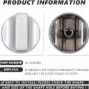 W11239985 W11032553 Range Surface Burner Knob Cooktop Gas Control Assembly Metal Zinc Alloy Insulation Compatible with Whirlpool Stove Knob Replace 4845290 AP6333411 PS12578779 (5PCS)