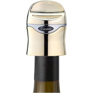 Rabbit Champagne and Wine Sealer, Champagne Preserver, Air-Tight Seal (Gold)