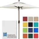 EliteShade USA 10-Year-Non-Fading 6x6Ft Square Market Patio Umbrella, UPF 50+ UV Protection Performance Sun Umbrella, Heavy Duty Commercial Grade Outdoor Table Umbrella with Crank, Windproof Vented Top for Garden, Pool, Deck and Outdoor Playsets, White