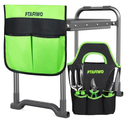 Upgraded Kneeler and Seat - Thicken & Widen Soft Kneeling Pad, Heavy Duty Gardening Stool with 2 Tool Bags & 4 Garden Tools, Gifts for Women, Men & Seniors
