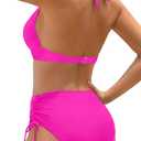 Aqua Eve Womens High Waisted Two Piece Swimsuit - Full Coverage Bathing Suit Tummy Control Bikini Set Push Up Swimwear