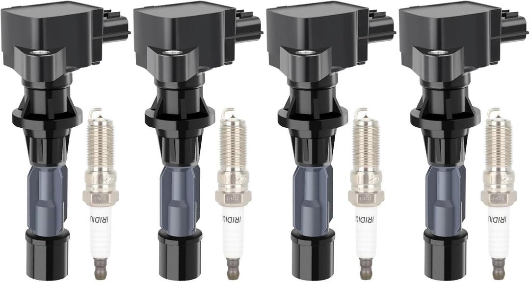 ECCPP UF540 4 ignition coils & 90083 4 iridium Spark Plugs 2006 2007 2008 2009 2010 2011 2012 2013 for Mazda 3/3 Sport/6/CX-7/MX-5/MX-5 Miata L4 2.0L 2.3L 2.5L C1683 UF540