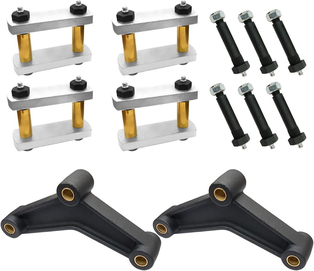 Heavy Duty Greaseable Tandem Trailer Axle Shackle Kit 3.125" Shackles Tandem Axle for Double Eye Springs
